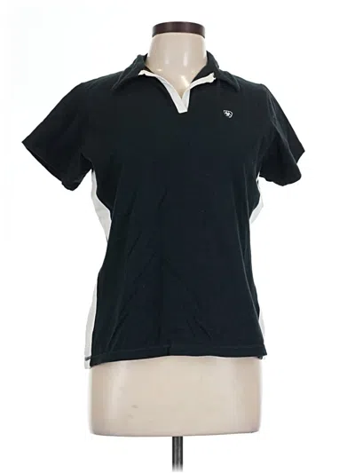 Pre-owned Ariat Short Sleeve Polo Shirt In Black