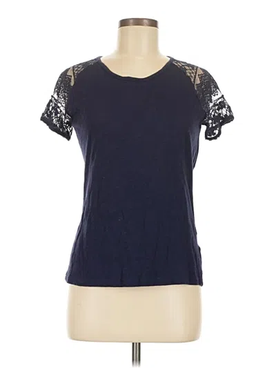 Pre-owned Ariat Short Sleeve Top Blue Crew Neck Tops