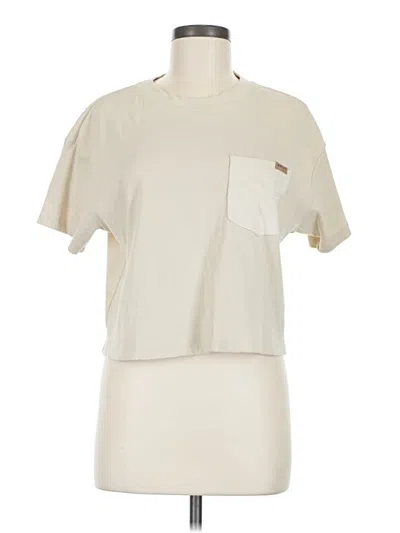 Pre-owned Ariat Short Sleeve Top Ivory Crew Neck Tops