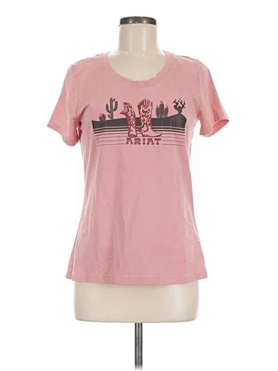 Pre-owned Ariat Short Sleeve T-shirt In Pink