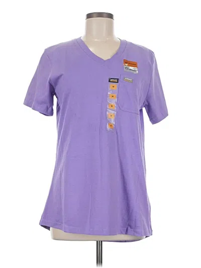 Pre-owned Ariat Short Sleeve T-shirt In Purple
