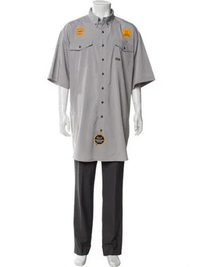 Pre-owned Ariat Short Sleeve Western Shirt W/ Tags In Gray