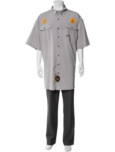 Pre-owned Ariat Short Sleeve Western Shirt W/ Tags In Gray