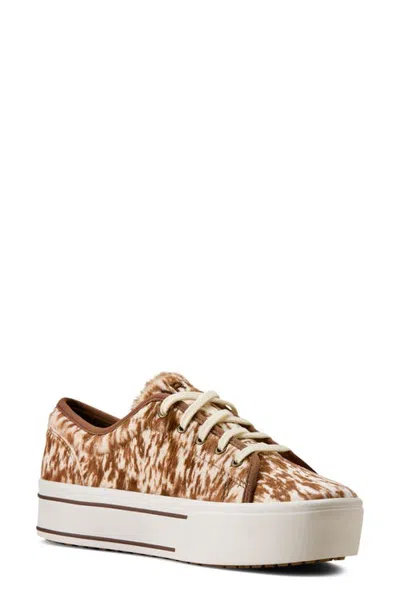Ariat Skylar Croc Embossed Leather Sneaker In Animal Print