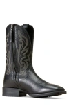 Ariat Slim Zip Ultra Western Boot In Black Deertan