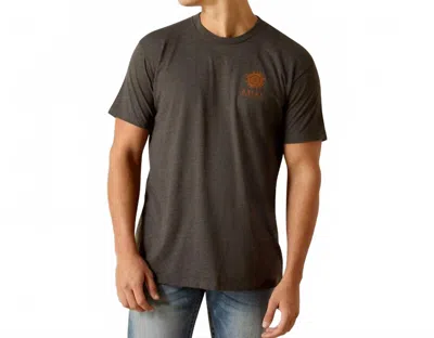Ariat Sol Arch Tshirt In Charcoal Heather In Black