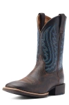 Ariat Sport Big Country Wide Square Toe Cowboy Boot In Black