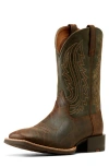 Ariat Sport Big Country Wide Square Toe Cowboy Boot In Brown