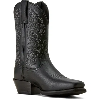 Ariat Sport Lawman Square Toe Cowboy Boot In Black