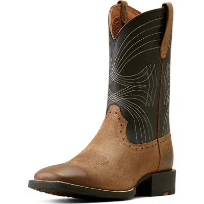 Ariat 'sport' Leather Cowboy Boot In Brown