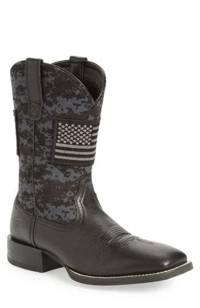 Ariat Sport Patriot Cowboy Boot In Black