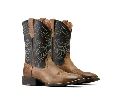 Ariat Sport Wide Square Toe Western Boots In Brown