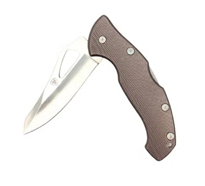 Ariat Stainless Steel Folding Knife In Grey In Gray