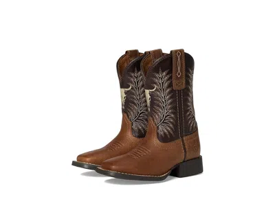 Ariat Stampede Medium Square Toe Western Boots (toddler/little Kid/big Kid) Kids Shoes Desert Brown : 8.5 