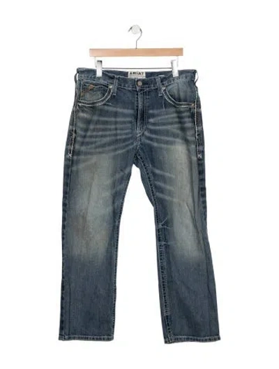 Pre-owned Ariat Straight-leg Jeans In Blue