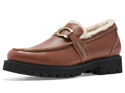 Ariat Stratford Loafer Sherpa Women's Flat Shoes Aged Cognac: 6 B - Medium, Leather In Brown