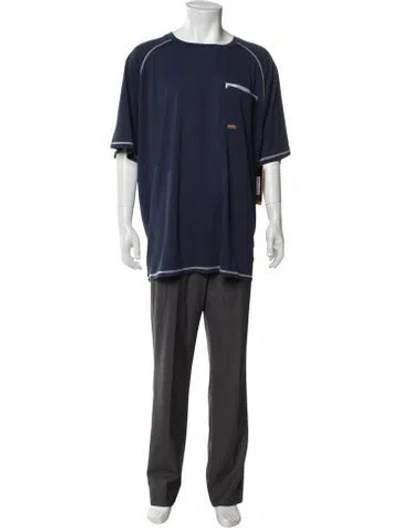 Pre-owned Ariat Striped Scoop Neck T-shirt W/ Tags In Blue