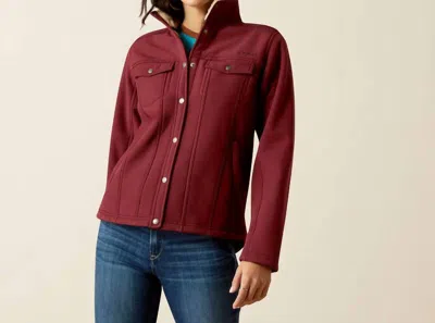 Ariat Tawny Port Berber Back Softshell Jacket In Wine In Pink