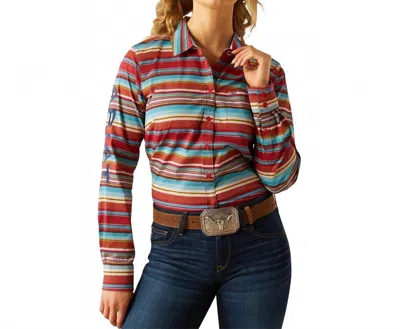 Ariat Team Logo Kirby Iris Serape Button Shirt In Multi
