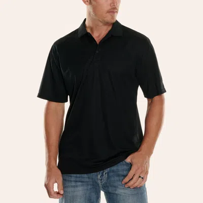 Ariat Tek Men's Solid Black Short Sleeve Polo Shirt