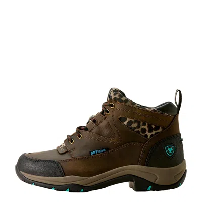 Ariat Terrain Waterproof Boots Chocolate / Camo Leopard 10053734 Women's In Brown
