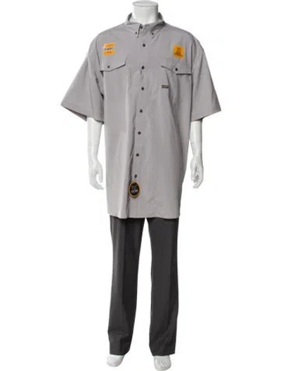 Pre-owned Ariat Three-quarter Sleeve Western Shirt W/ Tags In Gray