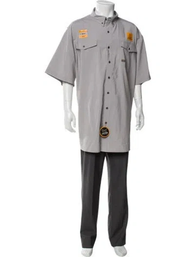 Pre-owned Ariat Three-quarter Sleeve Western Shirt W/ Tags In Gray