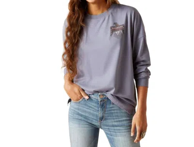 Ariat Thunderbird T-shirt In Folkstone Grey In Animal Print