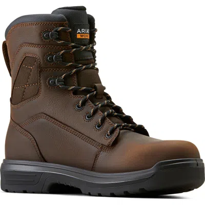 Ariat Turbo 8 Waterproof Work Boot In Brown
