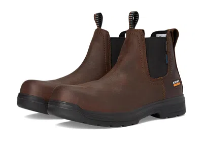 Ariat Turbo Chelsea Csa Waterproof Carbon Toe Work Boots In Brown