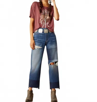 Ariat Ultra High Rise Tomboy Straight Jeans In Jazmine In Multi