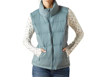 Ariat Ultrapuff Down Vest In Steel Sage In Multi