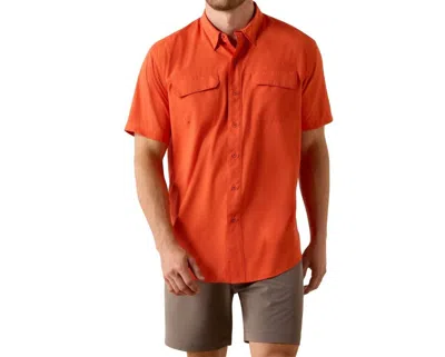 Ariat Ventteck Outbound Short Sleeve Shirt In Orange