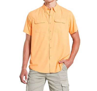 Ariat Venttek Outbound Fitted Shirt In Peach In Yellow