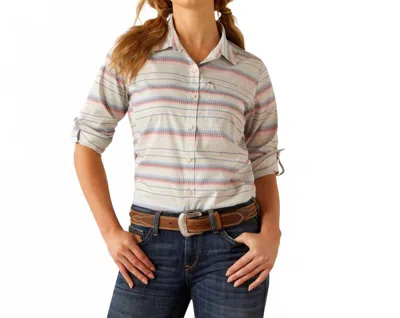 Ariat Venttek Stretch Shirt In Multi Stitch Stripe In Neutral