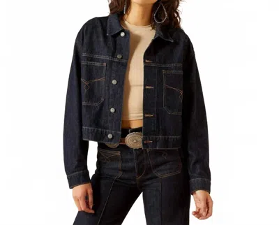 Ariat Western Utility Jacket In Rinse In Blue