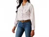 Ariat Western Venttek Stretch Shirt In Mini Print In White