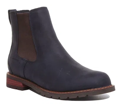 Pre-owned Ariat Wexford H2o Womens Slip On Chelsea Boot In Navy Size Uk 6 - 10 In Brown