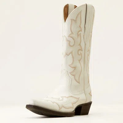 Pre-owned Ariat Women's 10046996 Jennings Stretchfit Western Boot In White