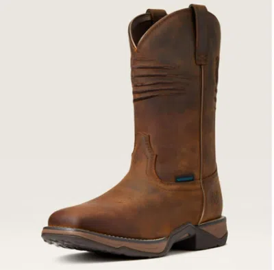 Ariat Women's Anthem Patriot Waterproof Western Boots - Medium/wide In Distressed Brown In Multi