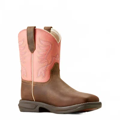 Ariat Women's Anthem Shortie Mila Western Boots In Pink Brown Leather In Multi