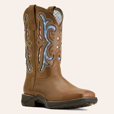 Ariat Women's Anthem Venttek Proud Tan Square Toe Work Boots In Brown