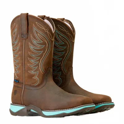 Ariat Women's Anthem Waterproof Western Boot In Brown