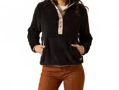 Ariat Women's Berber Snap Front Sweatshirt In Black