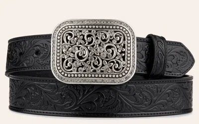 Ariat Women's Black Rhinestone Filigree Belt