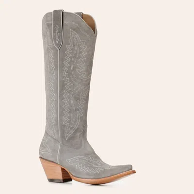 Ariat Women's Casanova Ash Suede Snip Toe Cowboy Boots In Gray