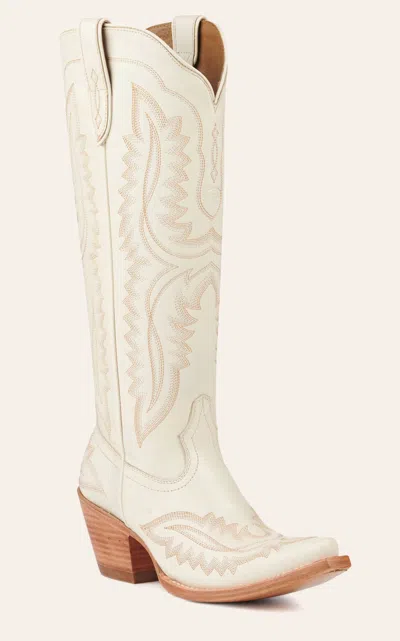 ARIAT WOMEN'S CASANOVA BLANCO WHITE SNIP TOE TALL COWBOY BOOTS