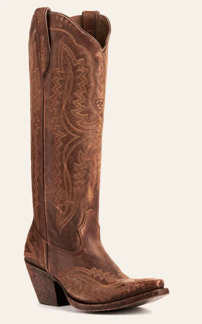 Ariat Women's Casanova Distressed Brown Snip Toe Tall Cowboy Boots In Multi