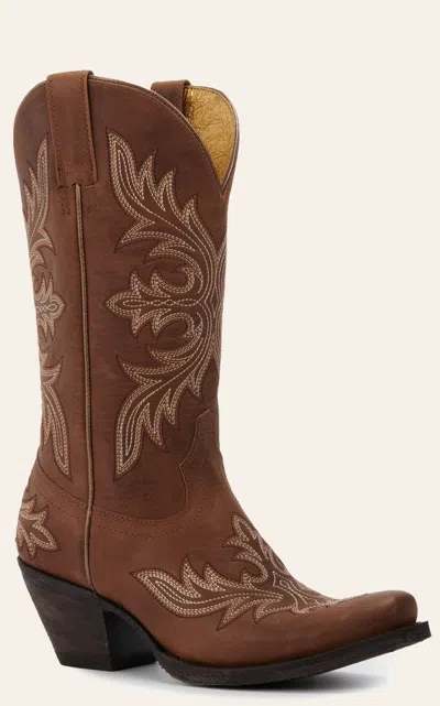 Ariat Women's Circuit Rosewood Natural Tan Square Toe Cowboy Boots In Brown