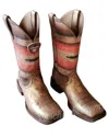 Ariat Women's Circuit Savanna Boot In Distressed Gold & Rust Saddle Blanket In Multi